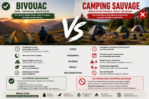 Bivouac ou camping sauvage : quelles différences et quelles règles respecter en France ?